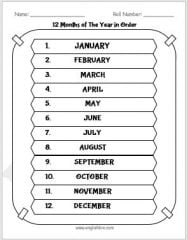 12 months of the year worksheets printables englishbix