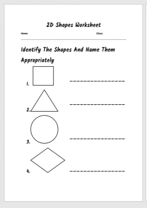 Identify the Given 2D Shape and Write Its Name in Blank - EnglishBix