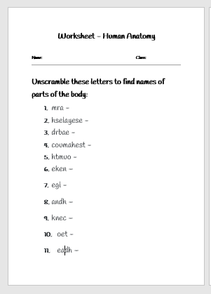Unscramble the letters