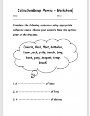 collective nouns worksheets printables englishbix