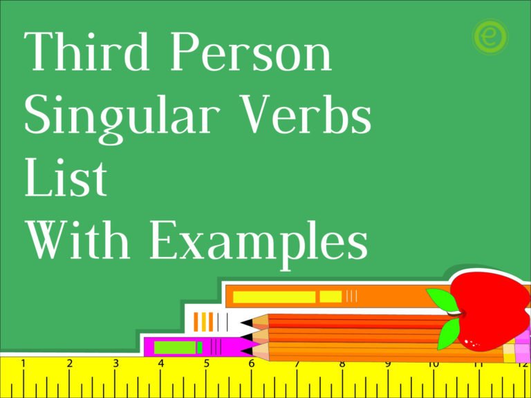 Third Person Singular Verbs List with Examples EnglishBix