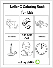 Letter C Pictures Coloring Book for Kids