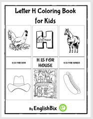 Letter H Pictures Coloring Book for Kids