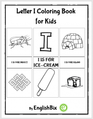 Letter I Pictures Coloring Book for Kids