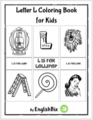 Letter L Pictures Coloring Book for Kids