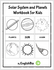 Solar System and Planets Picture Workbook for Kids