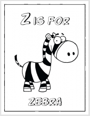 Letter Z Pictures Coloring Book for Kids - EnglishBix