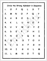Alphabet Sequence Test Activities Workbook - EnglishBix