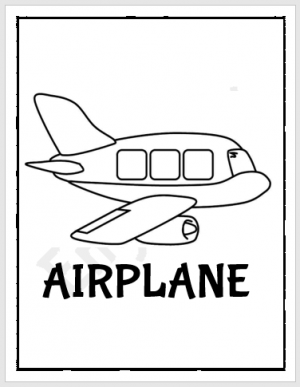 Airplane Coloring Page for Preschool Kids - EnglishBix