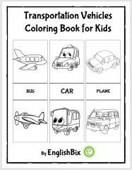 Transportation Vehicles Coloring Book for Kids