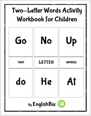Two-Letter Words Activity Workbook for Kids
