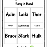 The Avengers Word Search Printable - EnglishBix