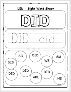Sight Words Coloring and Tracing Workbook for Kids - EnglishBix