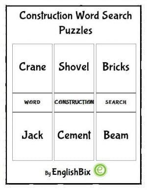 Construction Word Search Printable - EnglishBix