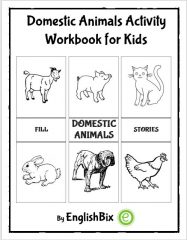 Domestic Animals Activity Workbook for Kids