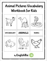 Animal Pictures Vocabulary Workbook