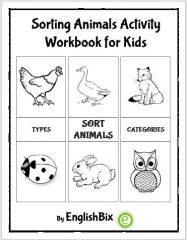 Animal Sorting by Types Activity Workbook
