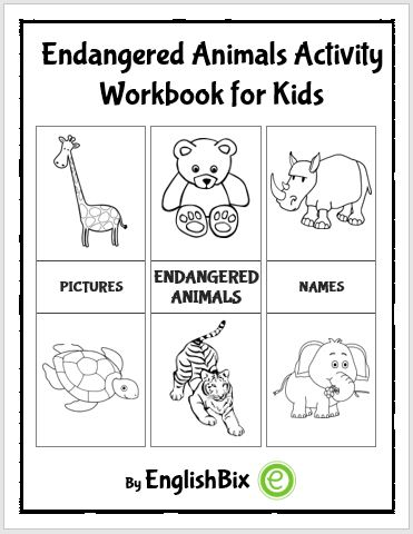 Endangered Animal Species Printable Workbook - EnglishBix