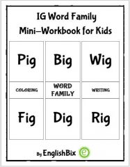Ig Family Words List For Kindergarten - Englishbix