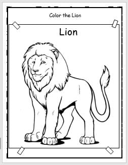 lion the king of jungle activity worksheets englishbix