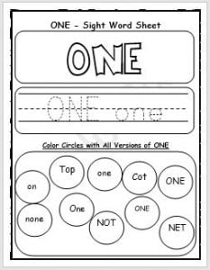 Color by Sight Words Worksheets &amp; Printables - EnglishBix