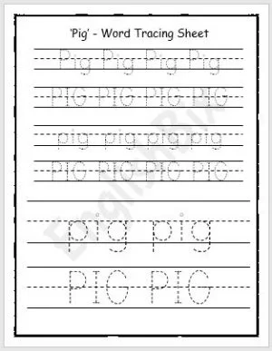 Pig Activity Printable Worksheets for Preschoolers - EnglishBix