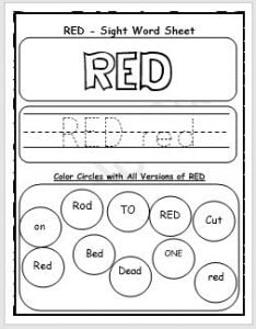 Why Sight Word Printable Worksheet - EnglishBix