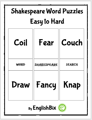 Shakesphere Word Puzzles Mini Workbook