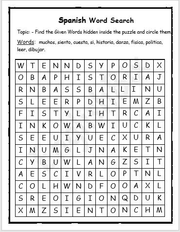 spanish word search puzzles printable englishbix