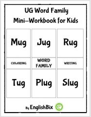 UG Word Family Activities Printable Worksheets