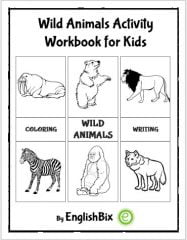 Wild Animal Activities Workbook for Kindergarten Kids