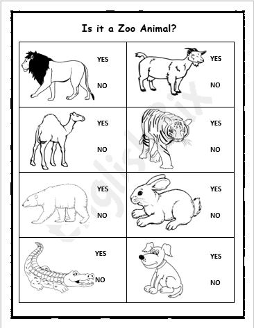 Dear Zoo - Animals Printable Worksheets - EnglishBix