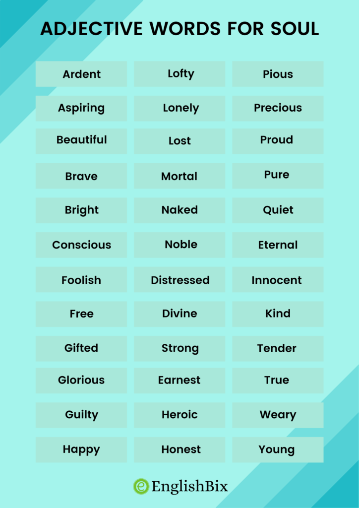 Adjective Words To Describe A Beautiful Soul EnglishBix