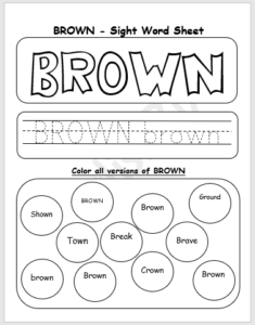 Sight Words Tracing Worksheets &amp; Printables - EnglishBix