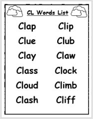 CL Blend Words List with Pictures - EnglishBix