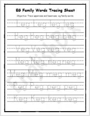 EG Word Family Activity Worksheets - EnglishBix