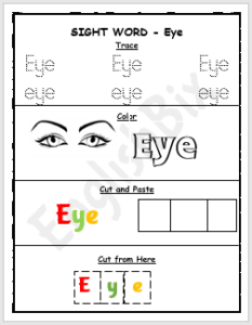 Five Sense Organs Worksheets & Printables - EnglishBix