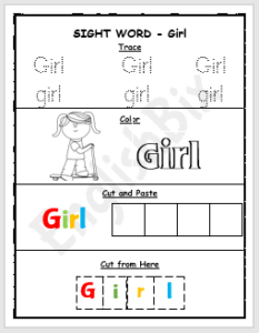 Sight Words Worksheets &amp; Printables - EnglishBix
