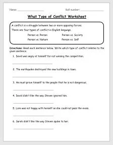 Types Of Conflict Worksheet An Evidence Based Approach To Managing