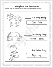 Living and Non-Living Things Activity Workbook - EnglishBix