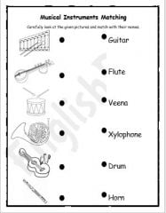musical instruments worksheets printables englishbix