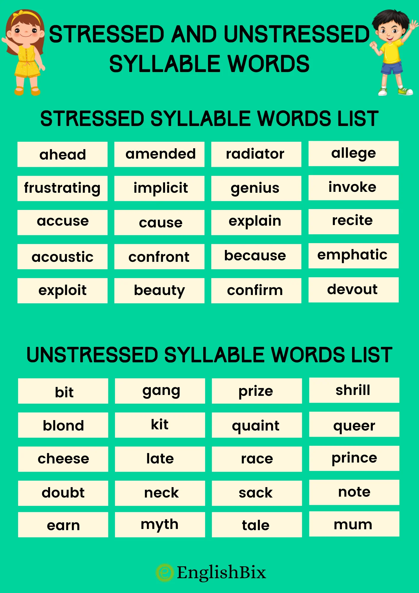 homework stressed syllable